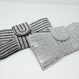 Crystal Stripe Statement Clutch