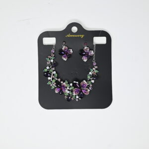 Amethyst Bloom Necklace & Earrings Set