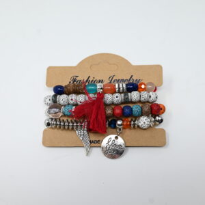 Boho Fire Beaded Bracelet Set