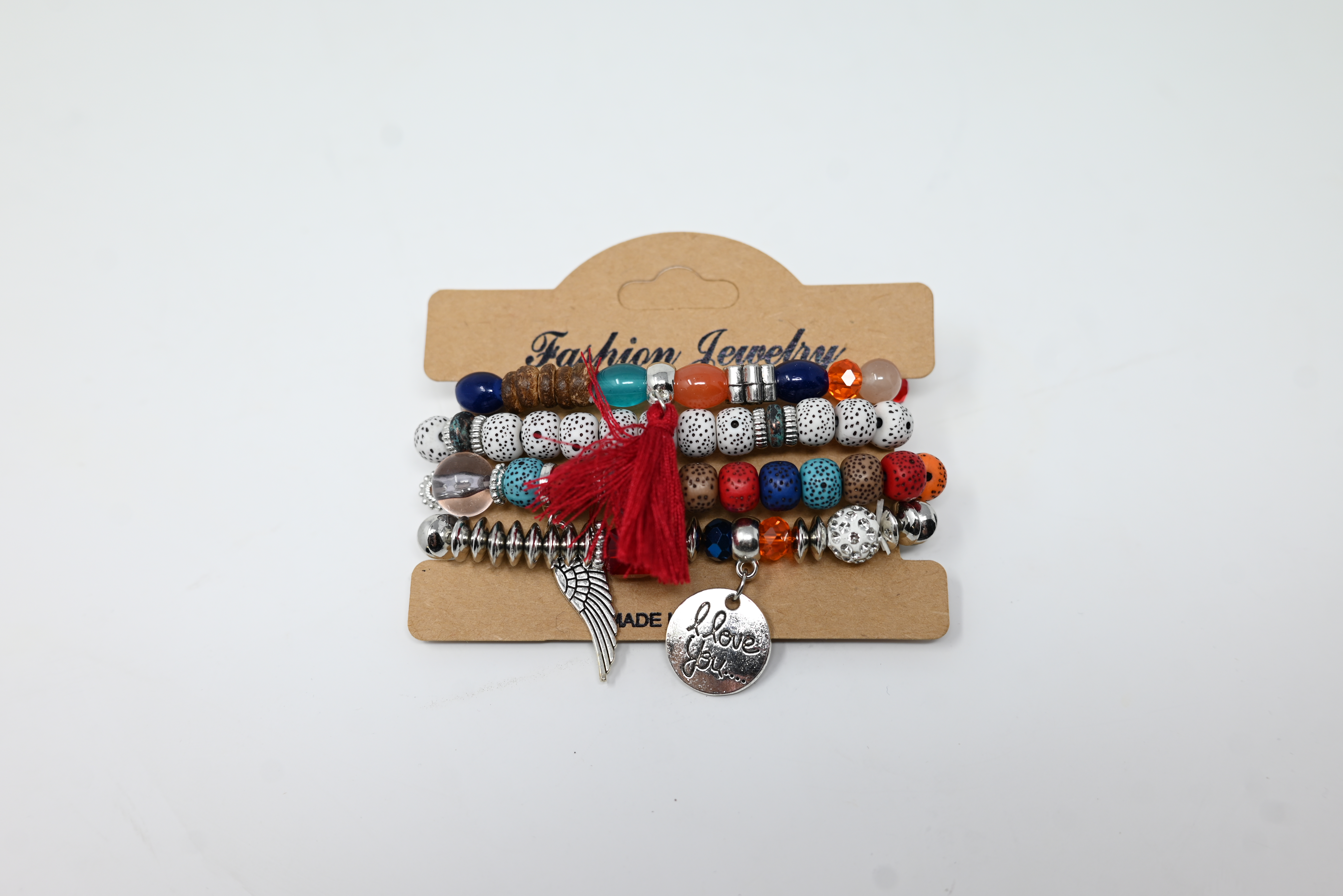 Boho Fire Beaded Bracelet Set