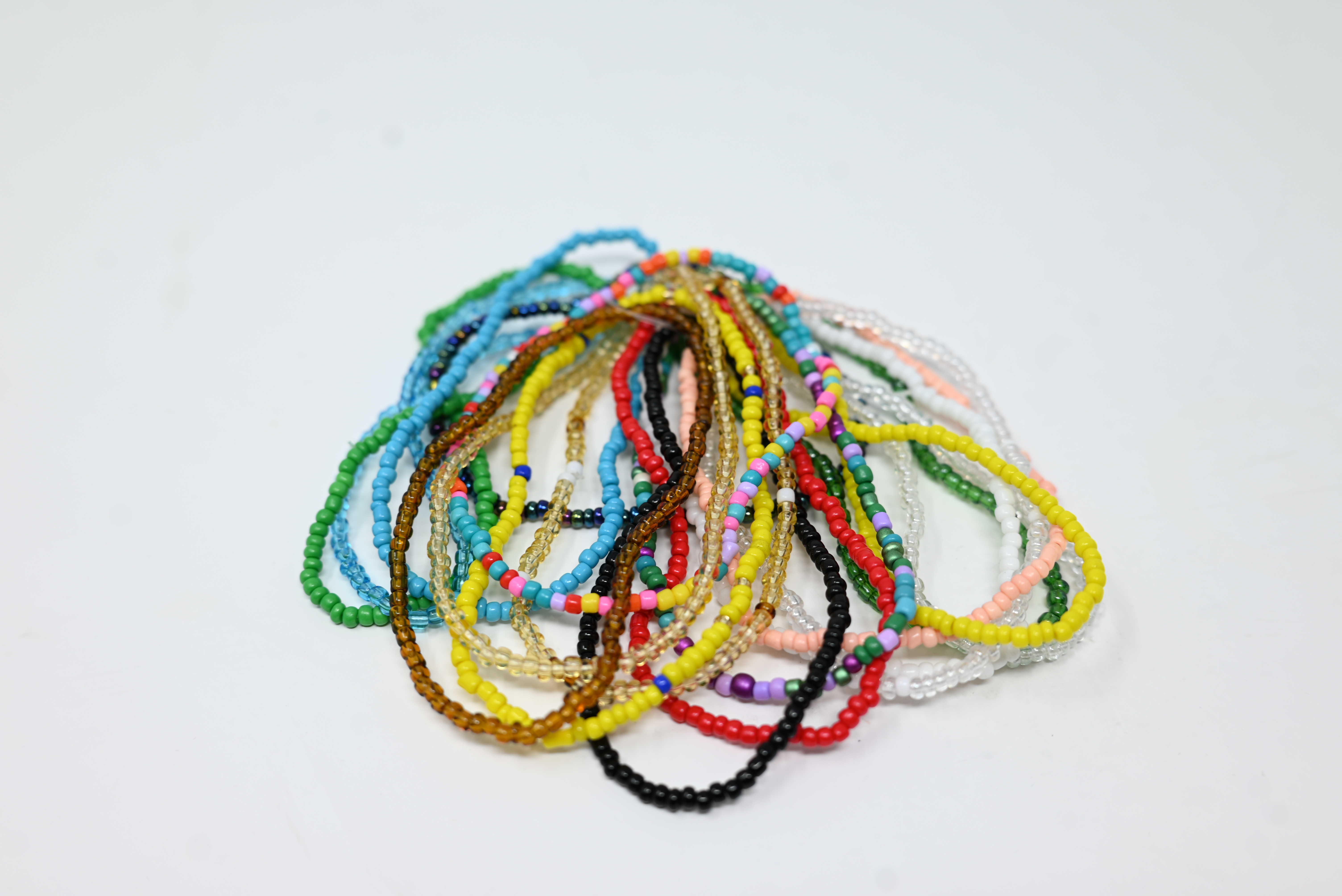 Color Pop Beaded Anklet Set