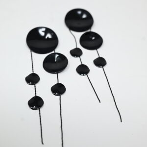 Ebony Cascade Statement Earrings