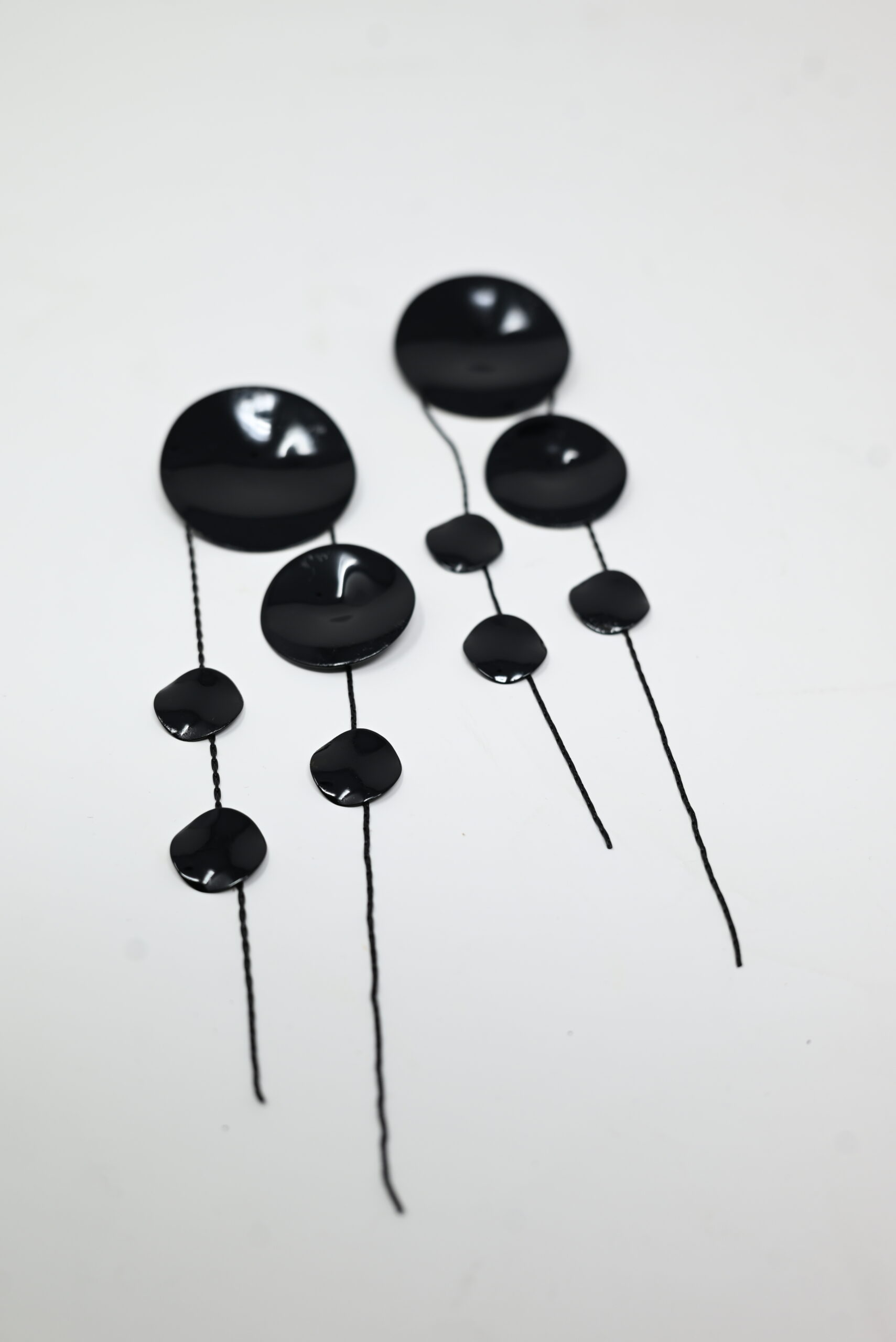 Ebony Cascade Statement Earrings