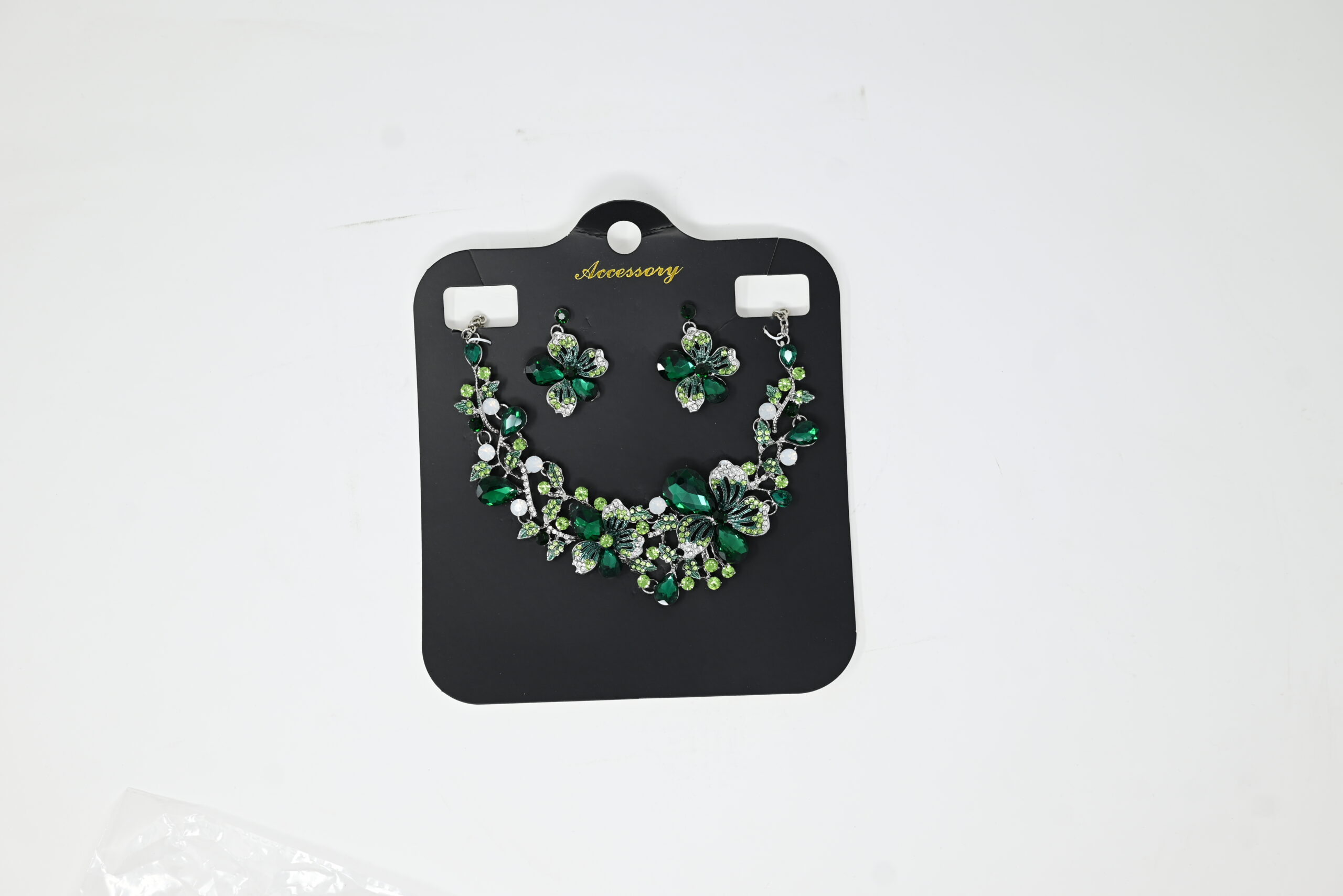 Emerald Garden Crystal Necklace Set