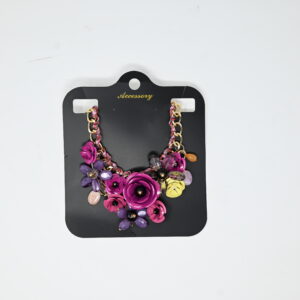 Floral Charm Statement Necklace