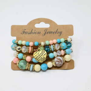 Spring Glow Beaded Bracelet Set