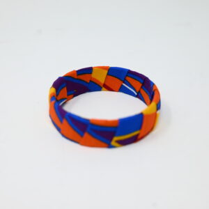 Tribal Mosaic Fabric Bangle Handmade