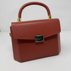 Crimson Luxe Structured Handbag